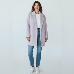 Rachel Zoe Women’s Open Front Long Line Wool Blend Jacket // Purple // Small